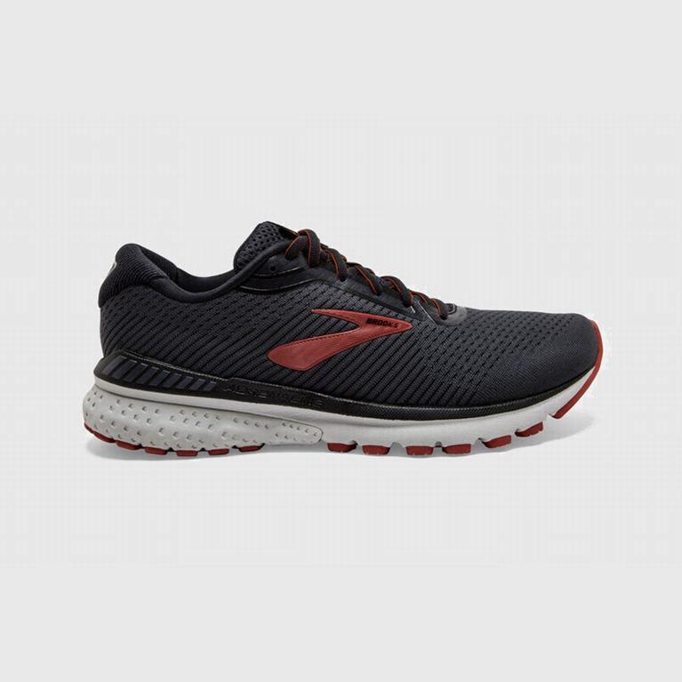 Brooks Adrenaline Gts 20 Australia - Men's Road Running Shoes - Black/Red (189706-BIW)